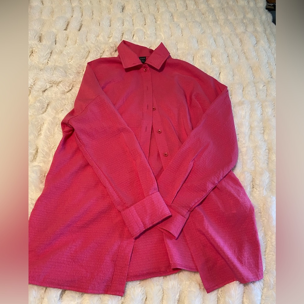 Pink Long Sleeve Button Up Shirt